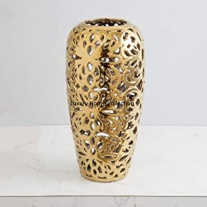 New Attractive <b>Gold</b> Color Flower Pots and Planters <b>Vase</b> Large Size Antique Creative Interior Minimalist <b>Vase</b> in Reasonable Price - Product Image 1