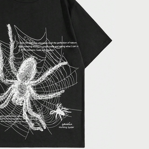 T-shirts en jersey uni pour hommes en gros 260g 100% coton à manches courtes Impression de logo personnalisée Taille plus grande OEM Direct usine - Product Image 5