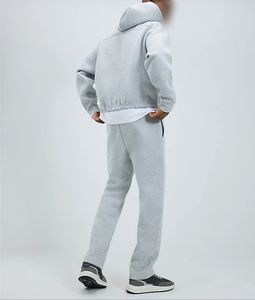Ensemble de jogging décontracté vintage personnalisé, sweat-shirt à capuche délavé à l'acide, pantalon de survêtement à jambe droite, survêtement pour homme - Product Image 5