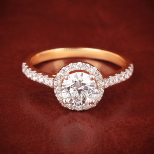 Anillo de compromiso de Plata de Ley 925 personalizado clásico con quilates de diamante cultivado en laboratorio para joyería de mujer - Product Image 1