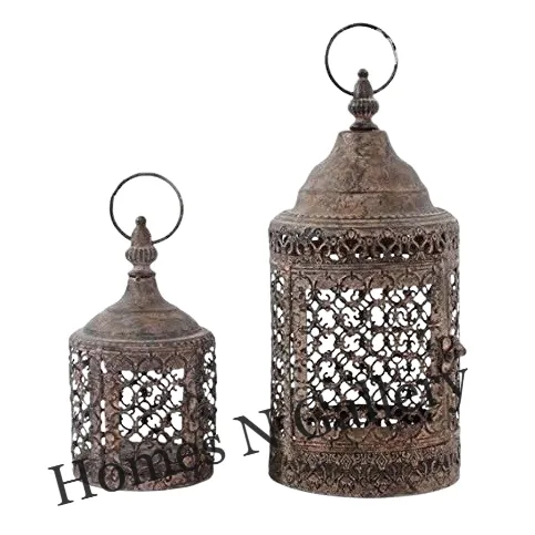 Hot Selling High Quality Metal Rustic Design Patina Finishing Metal Table Decorative Lantern At Cheap Price From India