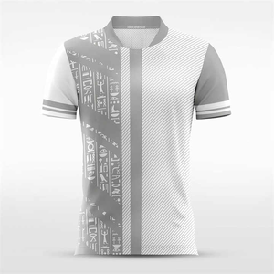 Nuevo diseño logotipo personalizado equipo Retro en blanco hombres negro fútbol Jersey poliéster Club fútbol uniforme camisetas de fútbol - Product Image 1