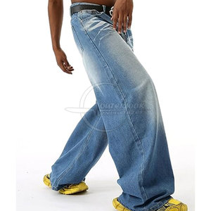 2025 Custom Whole Sale Men Wide Leg Jeans <b>Pants</b> Plus Size <b>Pants</b> Customized Men <b>Pants</b> For Sale In Adult Size - Product Image 2