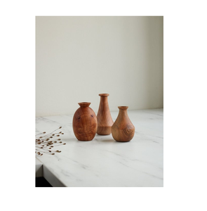 Jarrón de Madera de Alta Calidad, Jarrones de Madera Maciza Decorativos Hechos a Mano, Fabricante, 3 Tamaños Diferentes y con el Mejor Pulido - Product Image 6