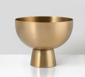 ชามสลัดโลหะทรงกลม ทำมือ ทันสมัย เป็นมิตรกับสิ่งแวดล้อม ปราศจากสารตะกั่ว ใช้กับเครื่องล้างจานได้ เหมาะสำหรับตกแต่งบ้าน ใช้เสิร์ฟของหวาน ผลไม้ - Product Image 2