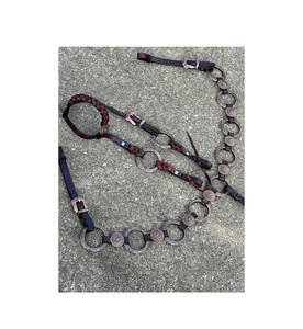 Juego de tachuelas de cuero occidental de calidad superior con sillín ajustable y brida adecuado para todos los tamaños de caballos de la India - Product Image 6