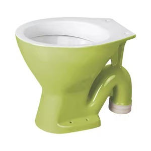 Salle de bains E.W.C. Orange Rustique Couleur Vitrosa Double Couleur S/P Piège Toilette Commode Siège Européen Eau Placard EWC Pan Ensemble - Product Image 4