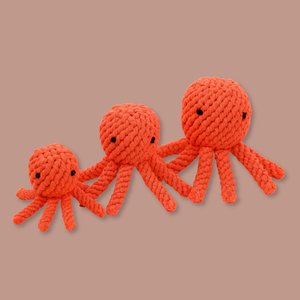 Giocattolo da Masticare per Cani a Forma di Polpo Ecologico e alla Moda Monli |   Eliminatore della noia |   Cura Artigianale |   Cotone Riciclato Premium Biodegradabile - Product Image 2