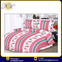 Traditionnellement tissé imprimé floral 200TC personnalisable King Size drap de lit double ensemble de housse de couette pour un usage vivant toutes saisons
