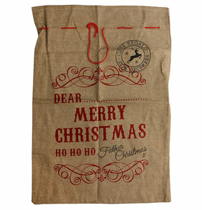 New Jute X-mas Sacks Christmas <b>Gifts</b> Jute <b>Bag</b> Party Favor Pouches Burlap Drawstring <b>Bag</b> Sacks Reusable Printed Wholesale Eco <b>Bag</b> - Product Image 2