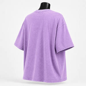 Camiseta Gráfica Oversize Vintage Lavada Personalizada para Mujer, Estilo Urbano, Algodón con Lavado Ácido, Ajuste Holgado, Moda Casual de Verano - Product Image 3