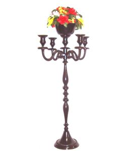 Candélabres métalliques décoratifs intérieurs et extérieurs avec bol à fleurs pour l'éclairage Nouveau design Candélabres fabriqués à la main en métal - Product Image 1