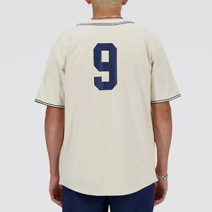 Maillot de baseball personnalisé haute performance, entièrement boutonné, 100 % polyester, avec logo d'équipe et poches - Product Image 2