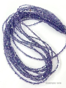 Cuentas de Cuarzo Herkimar con Recubrimiento de Diamante, Color Tanzanita Oscuro Natural, Calidad AAA, Tamaño 2-3 mm - Product Image 6