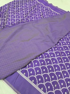 Sari en soie Mashru Katan Banarasi authentique, tissage Zari lourd, artisanat de haute qualité, vêtements de mariée et ethniques, matière de créateur Banaras - Product Image 6