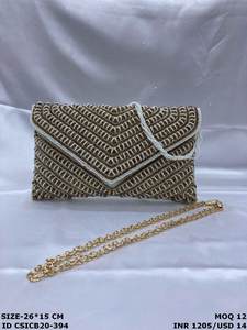 Ethnic Designer Box Clutch Luxury <b>Bridal</b> & Evening Sling <b>Bag</b> <b>for</b> <b>Weddings</b> & Festive Occasions - Product Image 2