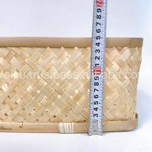 Juego de cestas de bambú para decoración y almacenamiento de mesa ecológicos para cocina y sala de estar - Product Image 5