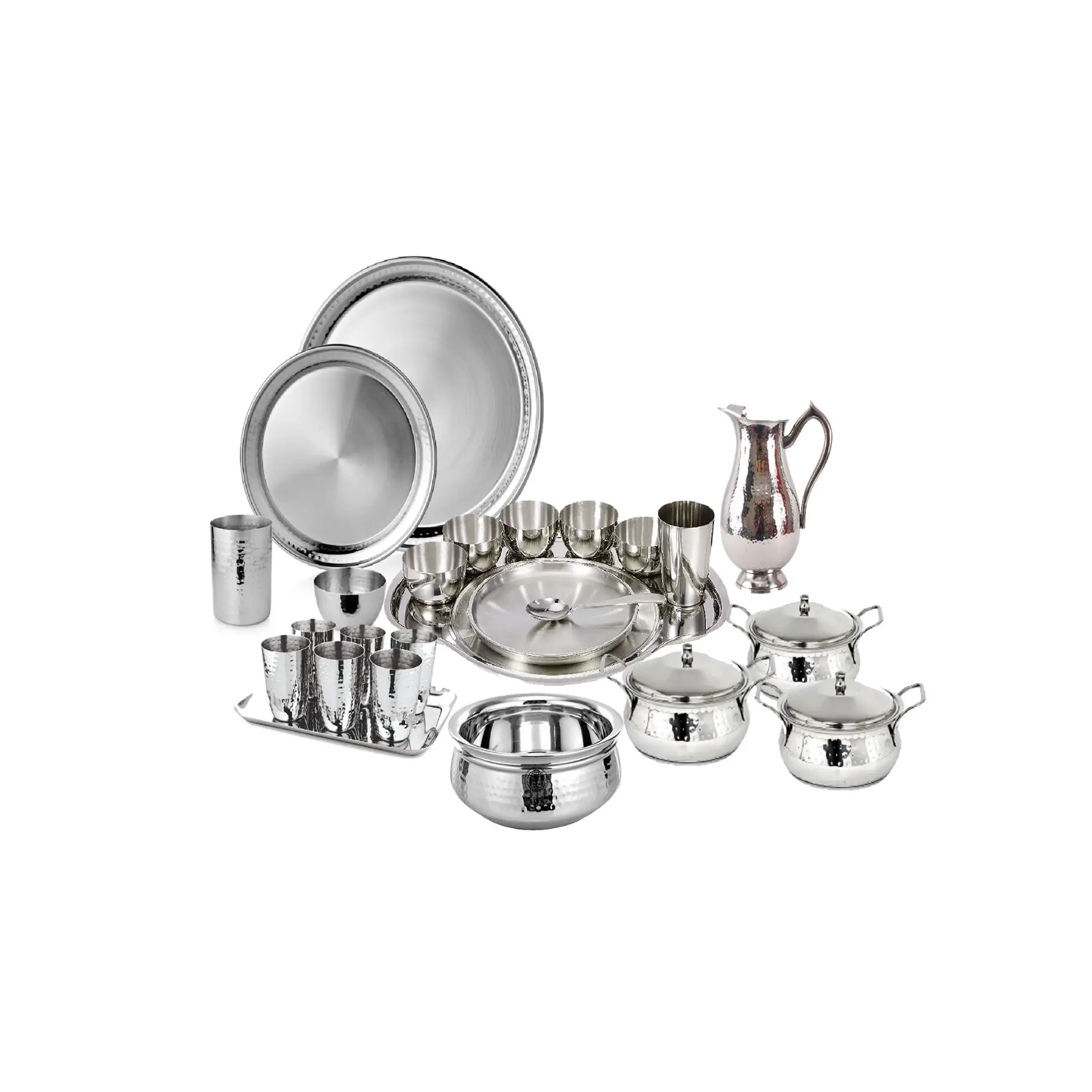 STAINLESS STEEL HANDI SET SERVING DiSH SET FOR SERVING FOOD PARTY WEDDING FUNCTION