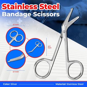 <b>Compact</b> Portable Stainless Steel Bandage Scissors Mini Durable Medical Instrument Manually Powered - Product Image 3