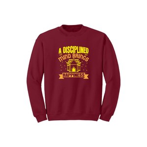 Sweat-shirt en coton mélangé Bouddha Thèmes Imprimer 12 options de couleur Style décontracté 260-280 GSM Placement de conception personnalisable pour l'hiver - Product Image 4