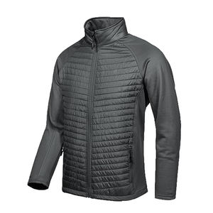 Veste matelassée grande taille pour homme avec col montant en toile style rue haute pour l'hiver froid-Design de logo avant élégant - Product Image 5