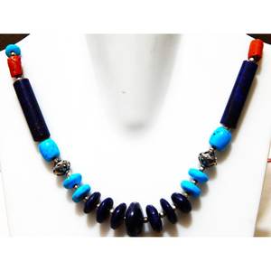 สร้อยคอลูกปัดอัญมณีหลากสีเงินแท้925ชิ้นทำด้วยมือพร้อมควอตซ์ของขวัญสุดเพอร์เฟกต์สำหรับ Her-NL0272-GS - Product Image 3