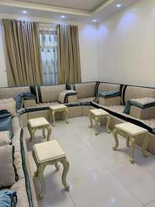 Diseño interior árabe Majlis, diseño clásico moderno, elegante conjunto de sala de estar, asientos de esquina de lujo, diseño que ahorra espacio - Product Image 5