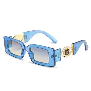 2023 quadratische kleine rahmen-metall-sonnenbrille modische dekoration zubehör tinte feminine mode sonnenbrille