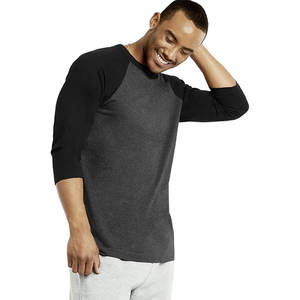 Classique Tri-Blend Unisexe Baseball Tee Baseball Tee Ras Du Cou T-shirt 3/4 Manches Raglan T-shirts Unisexe Respirant T-shirt - Product Image 3