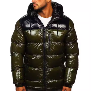 Chaqueta de invierno acolchada ligera y plegable para hombre, de venta directa de fábrica, con cuello redondo, cremallera, transpirable, cortavientos y ecológica. - Product Image 5