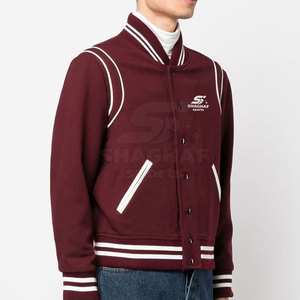 เสื้อแจ็คเก็ต Letterman แบบสั่งทำพิเศษ ผลิตจากผ้าฝ้ายผสมที่ทนทาน เหมาะสำหรับโรงเรียน ชมรม และทีม - Product Image 2