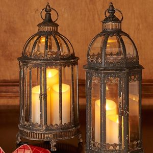 Farol de Ramadán de Metal Dorado Brillante para Decoración de Celebraciones, Agrega un Ambiente Festivo Brillante a Cualquier Espacio - Product Image 1