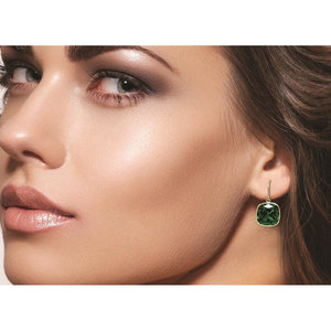 Set di Orecchini Pendenti in Argento Sterling con Zaffiro e Smeraldo Sintetici Taglio Cushion in Oro 14K, 2 Paia di Gioielli alla Moda - Product Image 6