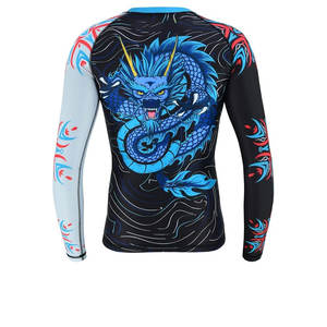 เสื้อกีฬาแบบรัดกล้ามเนื้อสำหรับผู้ชายเสื้อแรชการ์ดแบบเรียบสำหรับเด็กผู้ชายและผู้ใหญ่ - Product Image 3