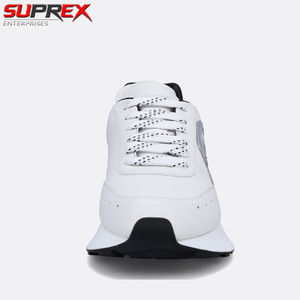 Suprex Enterprises, baskets blanches en cuir véritable à lacets, anti-odeur, avec logo, tendance, mode, décontractées, pour hommes, pour une utilisation en extérieur - Product Image 2