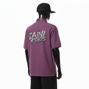 Polo Premium para Hombre, Tela Suave de Poliéster y Elastano, Transpirable, Color Morado, Polo Deportivo, Personalizable con Logotipo por Transferencia Térmica - Product Image 5