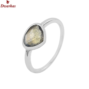 Bague en argent sterling 925 de luxe personnalisée, pierre de labradorite naturelle classique sertie de diamants, bijoux fins pour hommes femmes pour les fêtes - Product Image 1