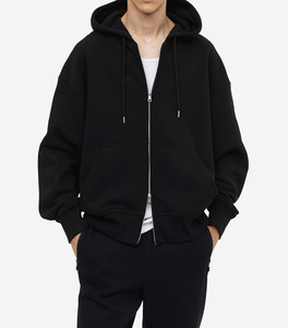 Imprimir Logo en blanco Tallas grandes Hombres 100% Algodón cremallera manga larga Jogging Sweatsuit para hombres - Product Image 1
