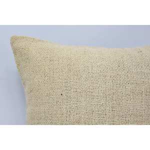 Coussin Kantha en laine beige à rayures subtiles de 18x18 pouces Coussin décoratif tissé moelleux vintage de luxe pour literie ou sol - Product Image 2