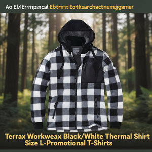 Camiseta Térmica Negra/Blanca Terrax Workwear Talla L - Camisetas Promocionales - Product Image 3