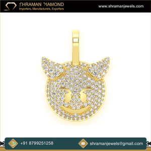 จี้หน้าปีศาจสีทอง14K สุดหรูสไตล์ฮิปฮอปทันสมัยพร้อมเพชรธรรมชาติที่สวยงามเหมาะสำหรับโอกาสพิเศษ - Product Image 4