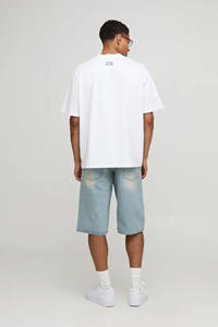 2025 hommes impression numérique été Streetwear T-Shirt 100% coton 240GSM 300GSM personnalisé Premium couture qualité longue - Product Image 2