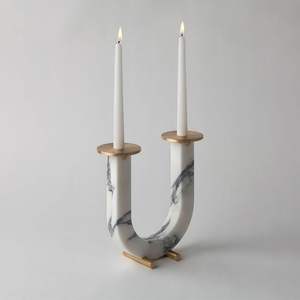 Portavelas decorativo para el hogar de diseño único, candelabro de mármol de primera calidad al mejor precio por proveedores indios - Product Image 4