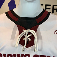Jersey de Hockey Personalizado con Logotipo 66, Color Blanco y Marrón, Venta Directa de Fábrica, Ropa Deportiva para Hockey sobre Hielo