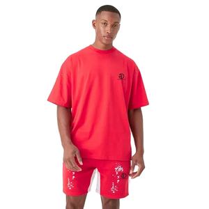Ensemble d'entraînement décontracté unisexe pour hommes, tricoté, séchage rapide, avec logo personnalisé, short de sport respirant et t-shirt de fitness – Nouvelle collection été active - Product Image 3