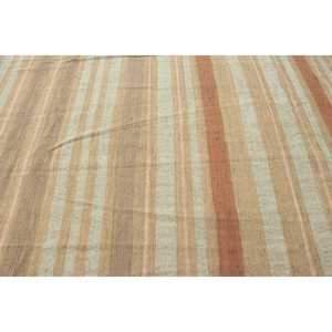 Turkish Oversize Rug 11.8x12.5 ft, <b>Brown</b> White Solid Rug <b>Wool</b> - Product Image 5