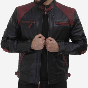 Leather <b>Jacket</b> Fashion Clothing Leather <b>Jacket</b> <b>for</b> <b>Men</b> High Quality Leather <b>Jacket</b> Customized Logo - Product Image 4