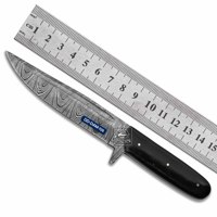 Industriequalität Handgefertigtes Jagdmesser mit Gerader Klinge aus Damaszener Stahl HRC 58-62 mit Twist-Muster, OEM Anpassbar