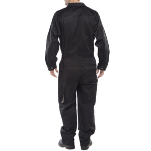 Combinaisons personnalisées en sergé de polyester 100% fabriquées par l'usine Combinaisons OEM Combinaison de sécurité une pièce Uniforme de travail pour hommes - Product Image 5