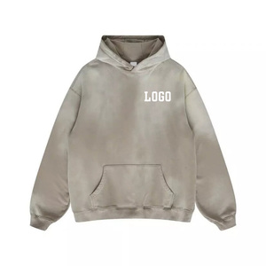 เสื้อมีฮู้ดสำหรับผู้ชาย450ซักด้วยหินแบบสวมหัวเสื้อมีฮู้ดผ้าคอตตอนล้างได้ระบบ GSM 100%